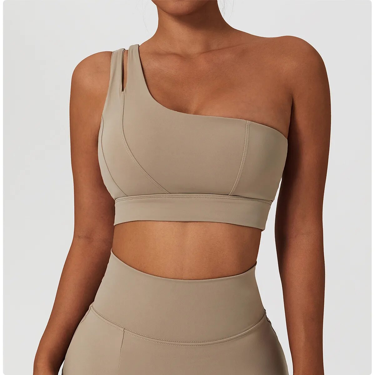 One Shoulder Sports Bra