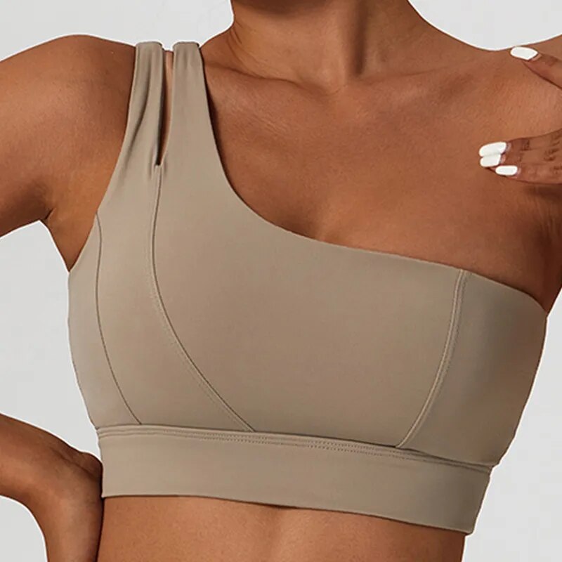 One Shoulder Sports Bra