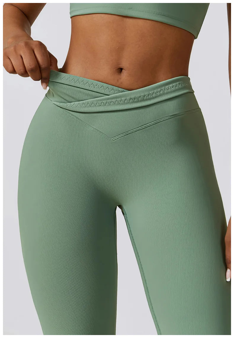 Crossover Wide Leg Yoga Pants