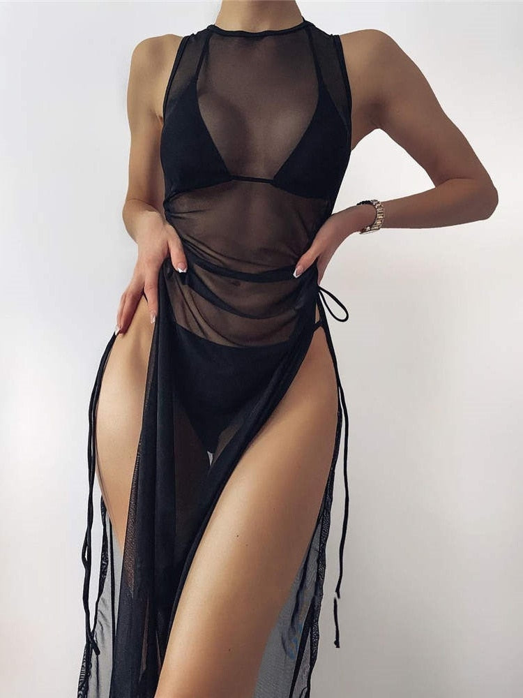 Sheer Dress Bikini Cover Up